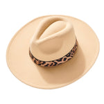 Load image into Gallery viewer, ANIMAL PRINT STRAP PANAMA HAT - BEIGE
