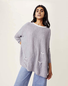 Catalina Sweater - Fog/Sea Salt Ringer