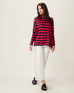 Load image into Gallery viewer, Catalina Sweater - Ink/Red Stripe
