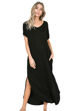 Load image into Gallery viewer, RELAXED FIT MAXI DRESS - Black
