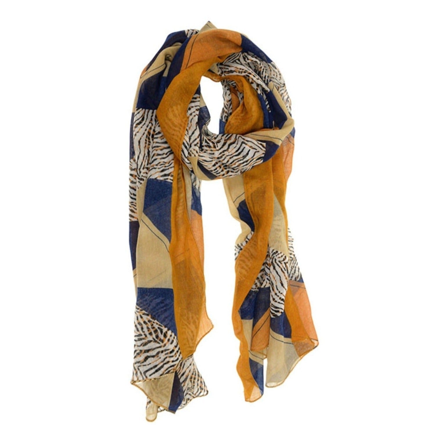AMBER ABSTRACT TIGER SCARF