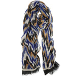 Load image into Gallery viewer, BLUE FLAME STITCH SCARF
