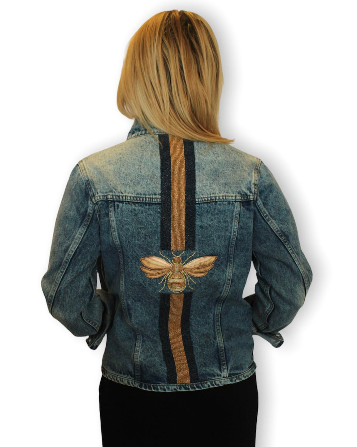 NAVY AND GOLD BEE JACKET