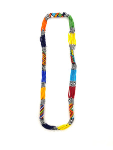 BEADED TRIBAL NECKLACE - MULTI