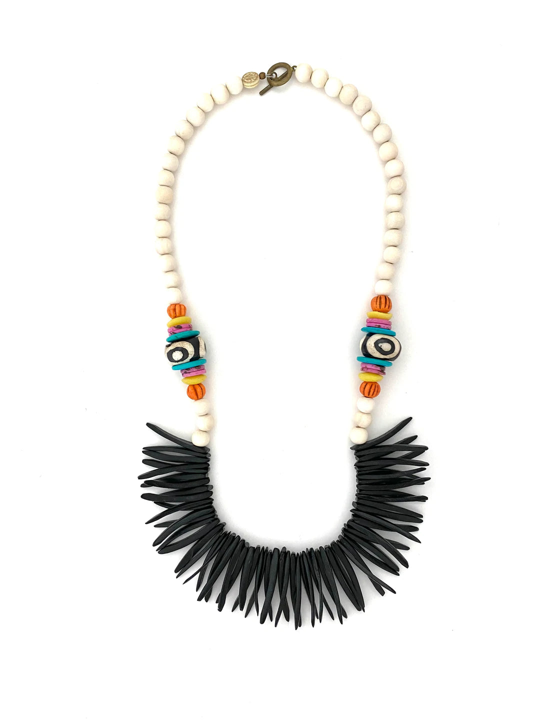 COCONUT WOOD NECKLACE - MIDNIGHT PARTY