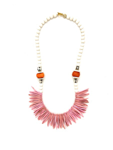 COCONUT WOOD NECKLACE - PINK