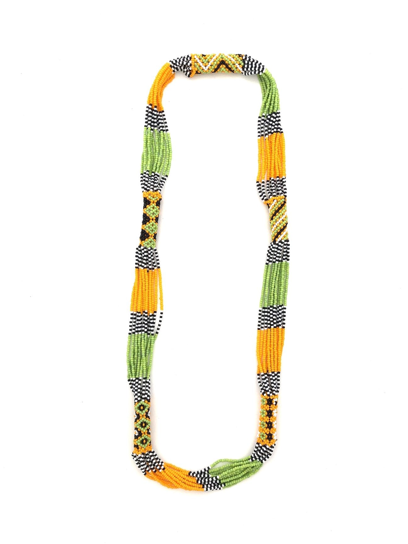 BEADED TRIBAL NECKLACE - CITRUS