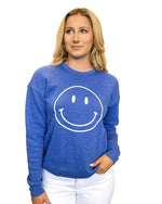Load image into Gallery viewer, SMILEY FACE SWEATSHIRT - Blue

