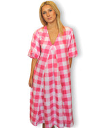 Load image into Gallery viewer, CHARLOTTE DRESS - Pink/White Check
